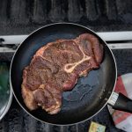 a cooked chicken in a pan